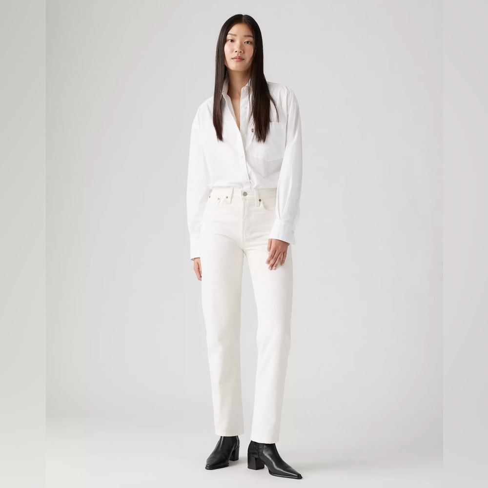 Levi’s Wedgie Straight White Denim Jeans